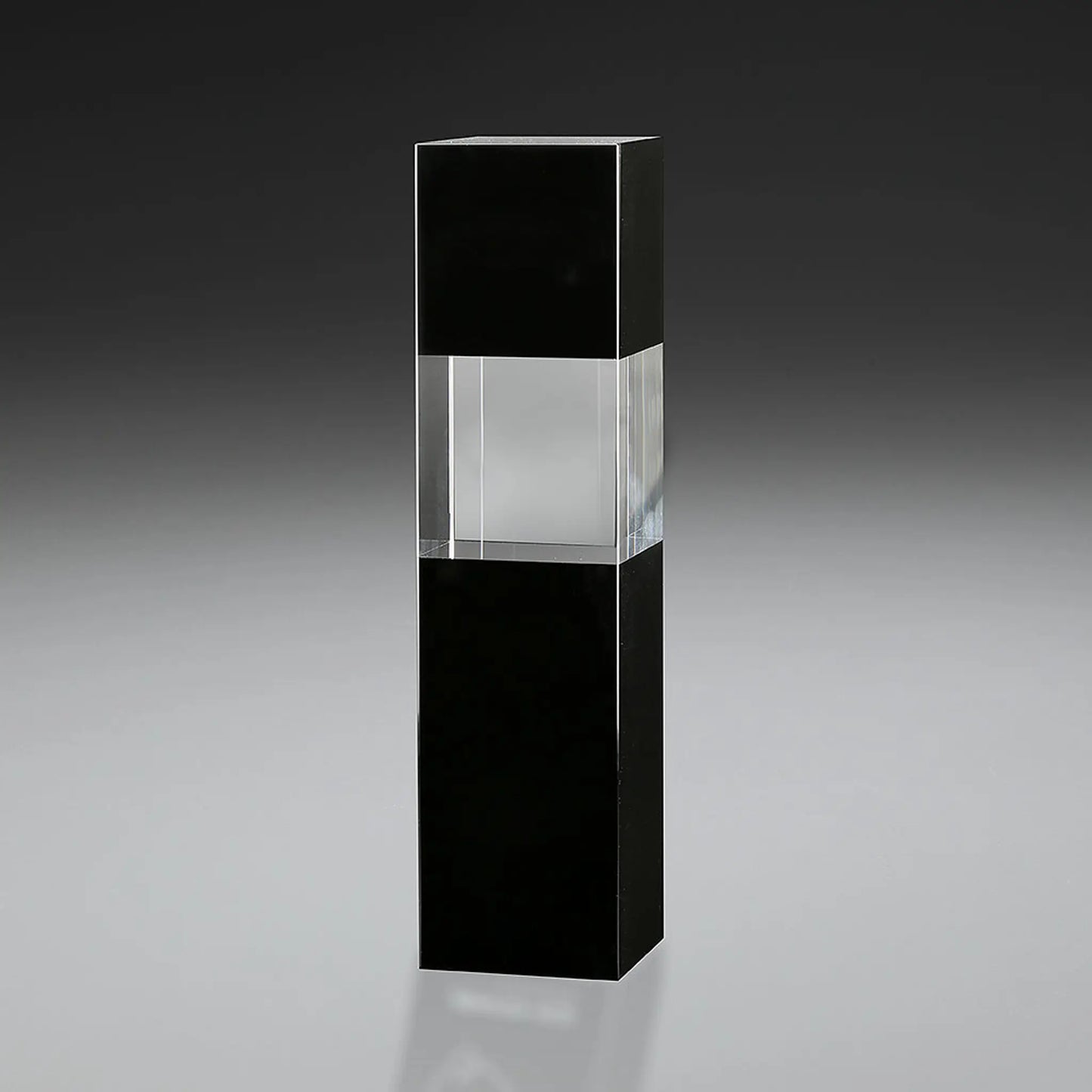 Glasaward Glaspokal  klares und schwarzes Glas- Phantom Cubix Award