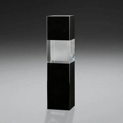 Glasaward Glaspokal  klares und schwarzes Glas- Phantom Cubix Award